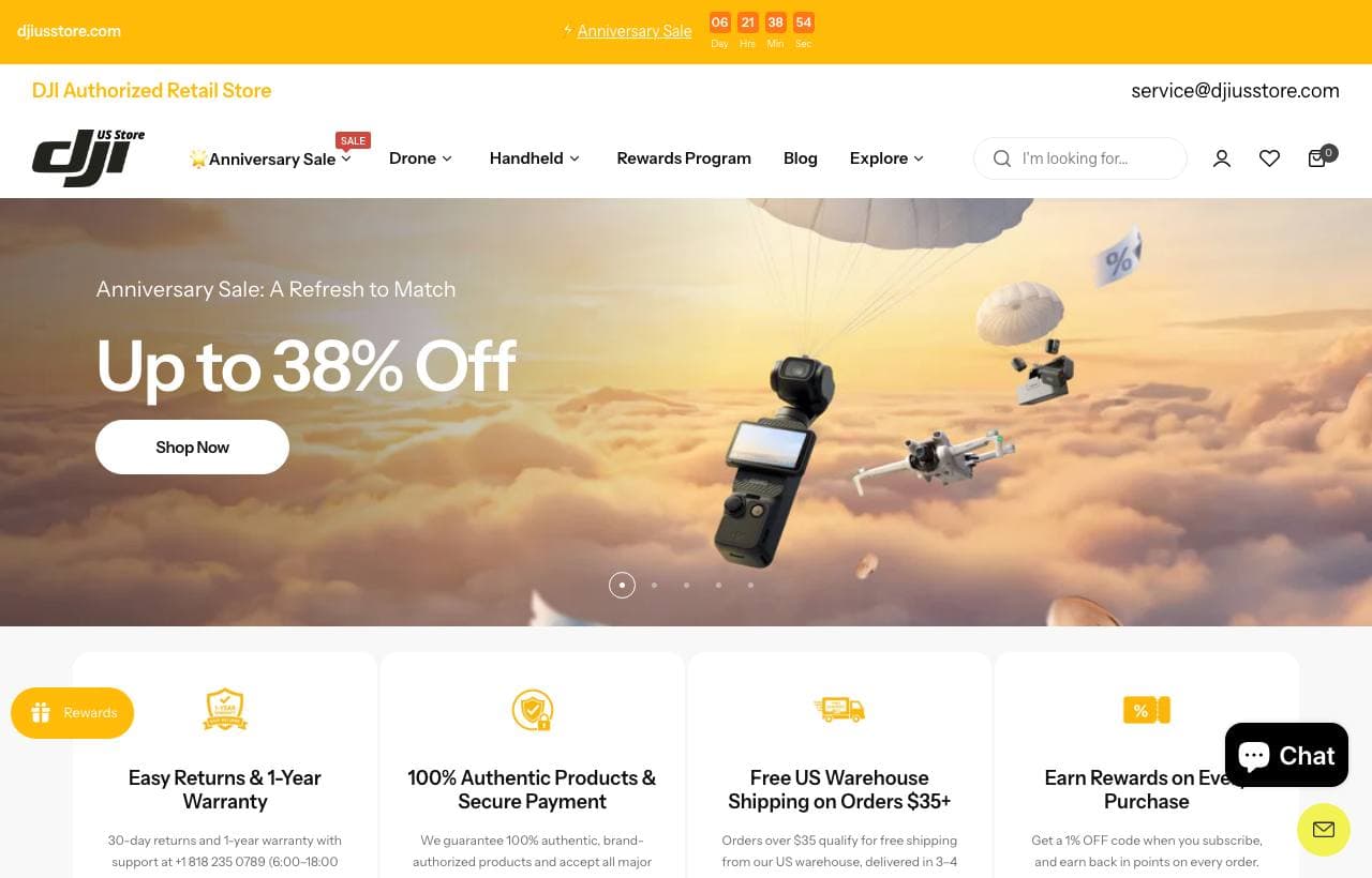 Dronecameraus — DJI Authorized Retail (US) storefront